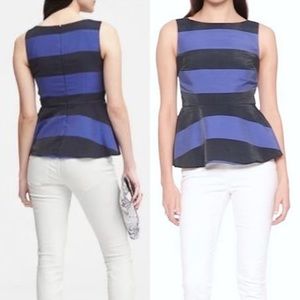 Banana Republic striped peplum tank top size 8 NWT